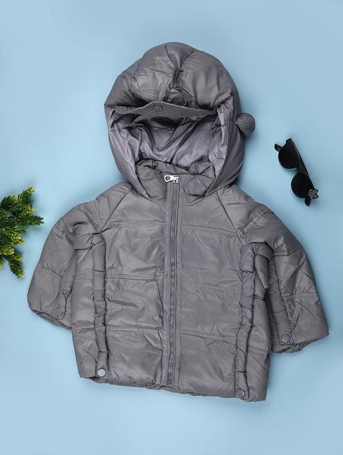 boys solid long sleeve quilted jacket - 22156775 - Very Small Image - 1