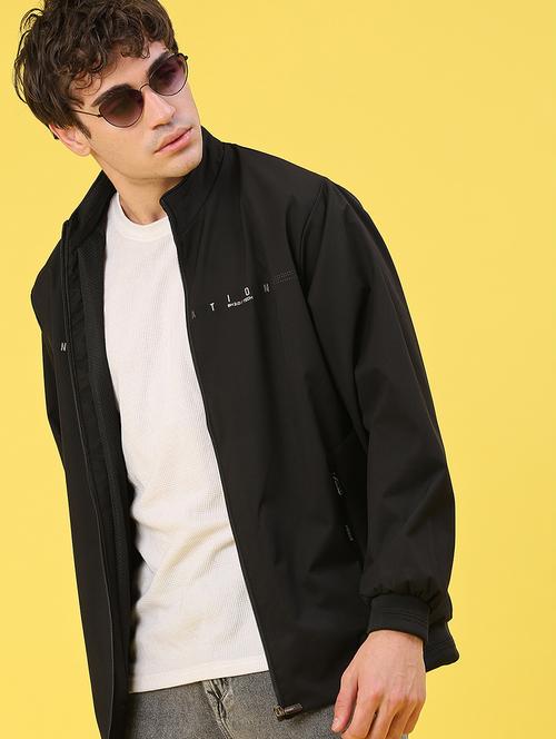 men solid long sleeve bomber jacket - 22156799 - Very Small Image - 1