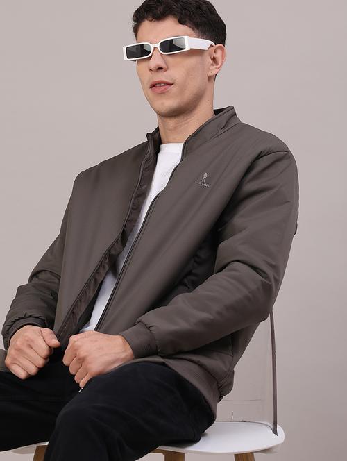 men solid long sleeve bomber jacket - 22156801 - Very Small Image - 1