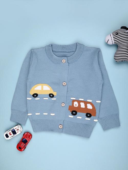 boys self design long sleeve sweater - 22156900 - Very Small Image - 1