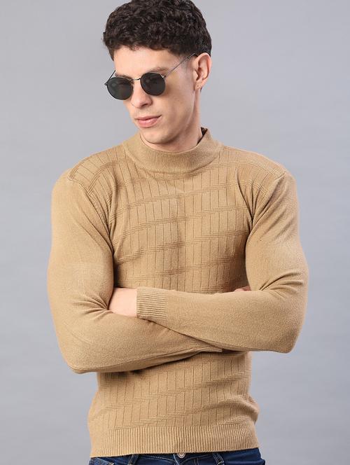 men self design long sleeve slim fit pullover  - 22156951 - Very Small Image - 1