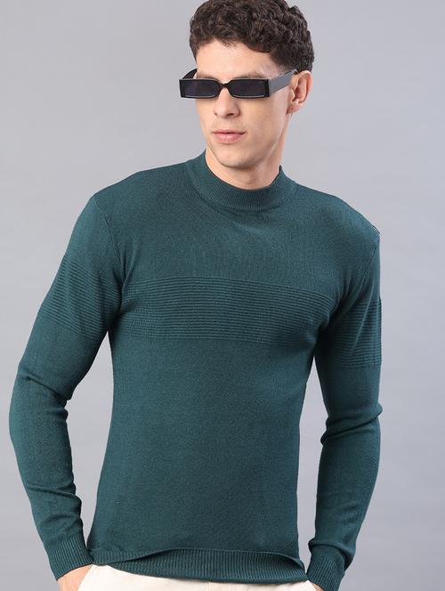 men self design long sleeve slim fit pullover  - 22156952 - Very Small Image - 1