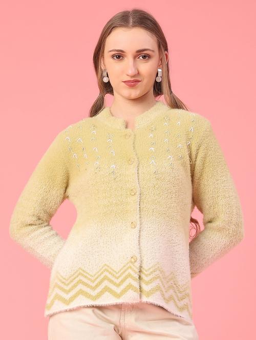 women self design long sleeve cardigan - 22156998 - Very Small Image - 1