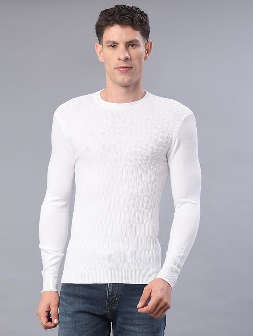 men self design long sleeve slim fit pullover  - 22157023 - Very Small Image - 1