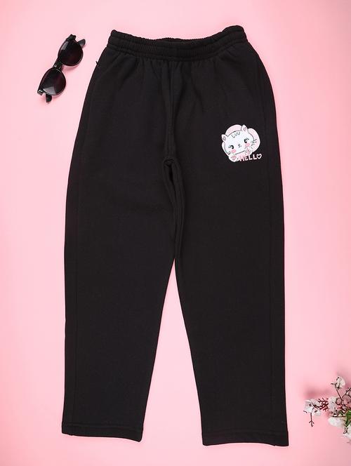 girls solid mid rise track pant - 22157128 - Very Small Image - 1