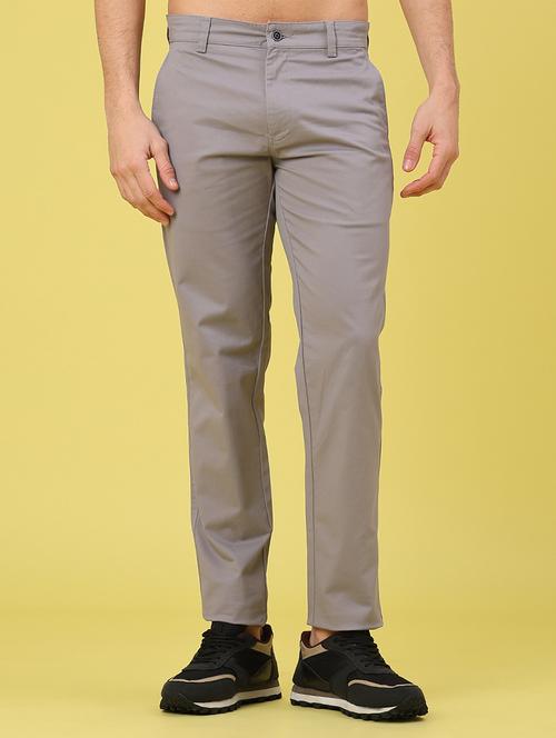 men solid mid rise chinos casual trouser - 22157147 - Very Small Image - 1