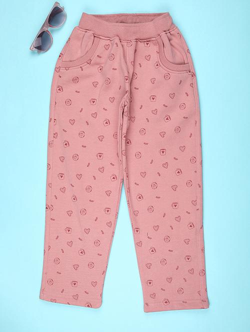 girls printed mid rise track pant - 22157166 - Very Small Image - 1