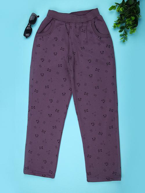 girls printed mid rise track pant - 22157167 - Very Small Image - 1