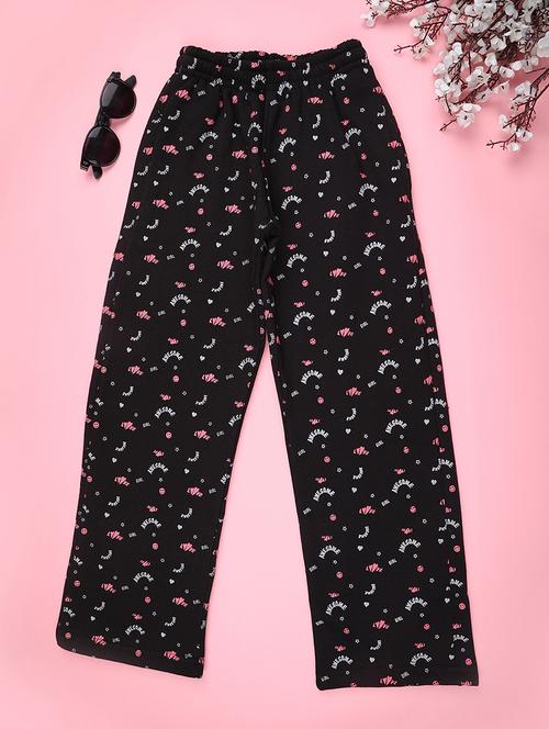 girls printed mid rise track pant - 22157173 - Very Small Image - 1