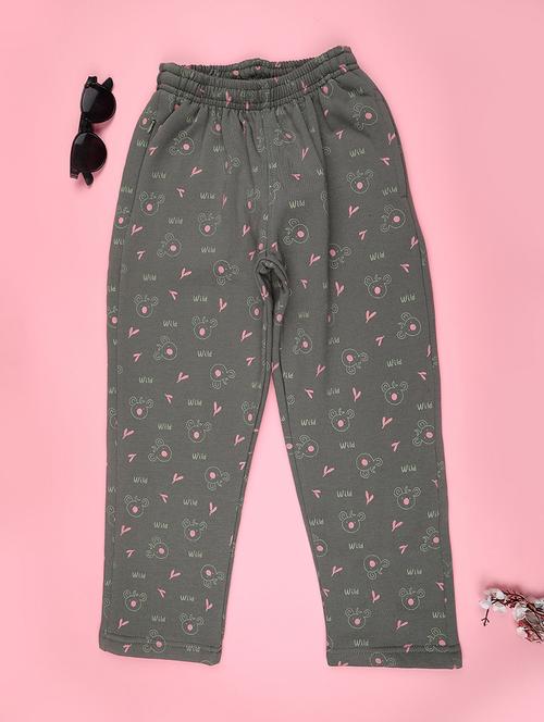 girls printed mid rise track pant - 22157178 - Very Small Image - 1
