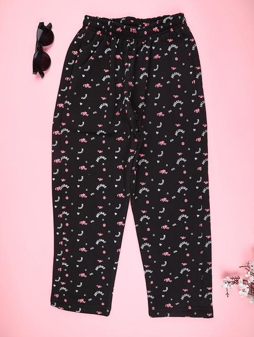 girls printed mid rise track pant - 22157179 - Very Small Image - 1