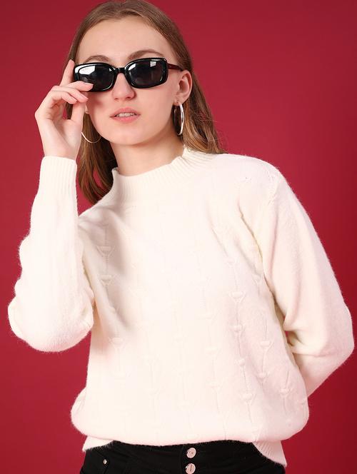 women solid long sleeve pullover - 22157198 - Very Small Image - 1