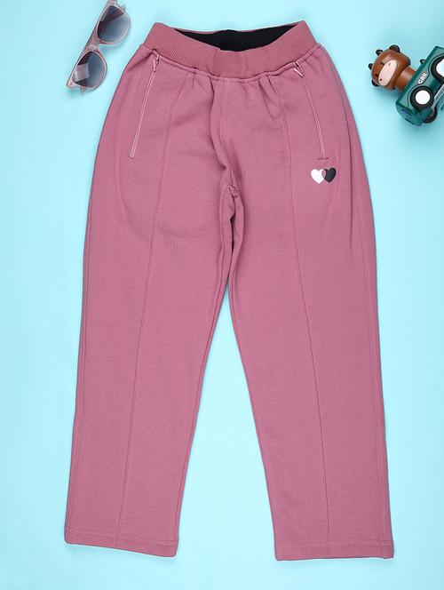 girls solid mid rise track pant - 22157218 - Very Small Image - 1