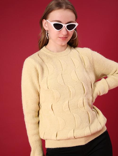 women self designed long sleeve pullover - 22157256 - Very Small Image - 1