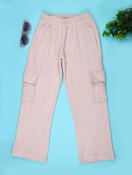 girls plain mid rise regular fit cargo - 22157681 - Very Small Image - 1