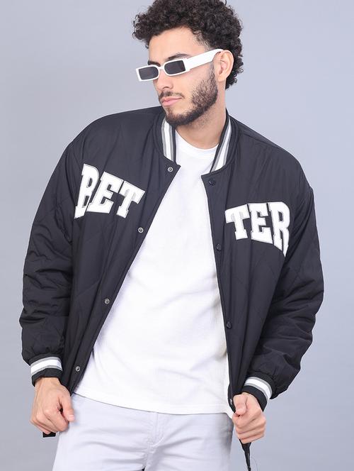 men typographic long sleeve puffer jacket - 22158270 - Very Small Image - 1
