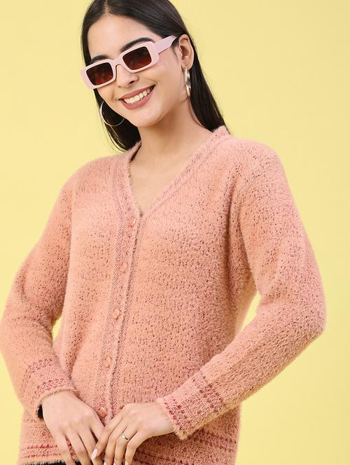 women self design long sleeve cardigan - 22159271 - Very Small Image - 1