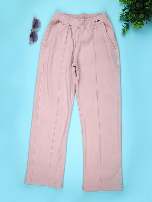 girls solid mid rise straight trouser - 22159333 - Very Small Image - 1