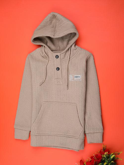 boys solid long sleeve hooded sweatshirt - 22159477 - Very Small Image - 1