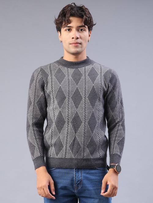 men self design long sleeve regular fit pullover  - 22159516 - Very Small Image - 1