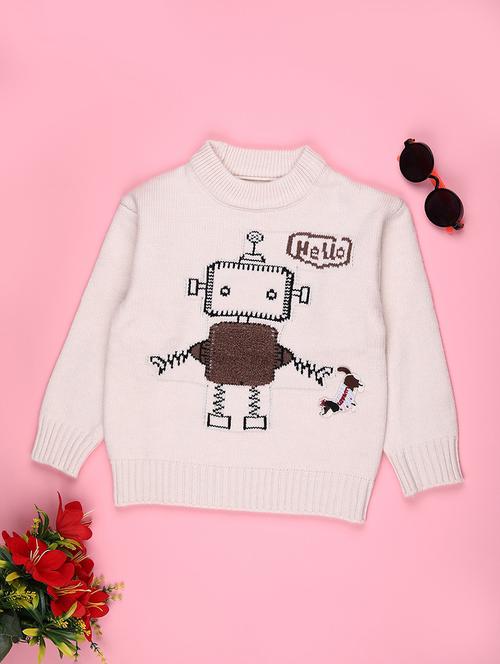 boys self design long sleeve sweater - 22159598 - Very Small Image - 1