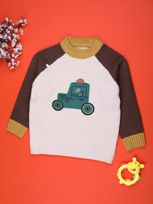 boys self design long sleeve sweater - 22159611 - Very Small Image - 1