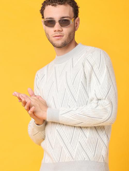 men self design long sleeve regular fit pullover  - 22159980 - Very Small Image - 1