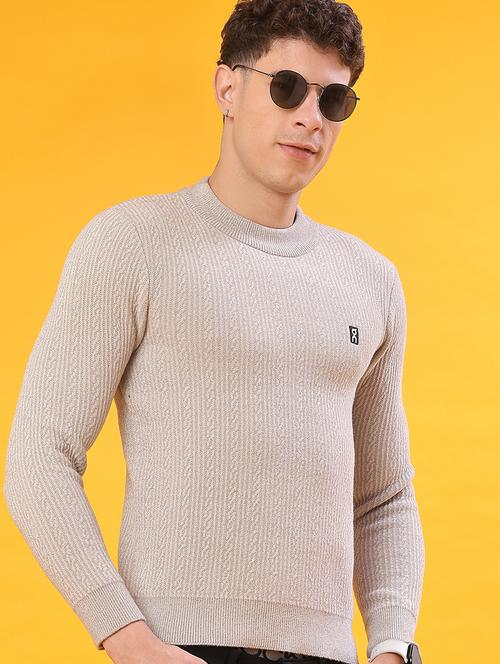 men self design long sleeve regular fit pullover  - 22160774 - Very Small Image - 1