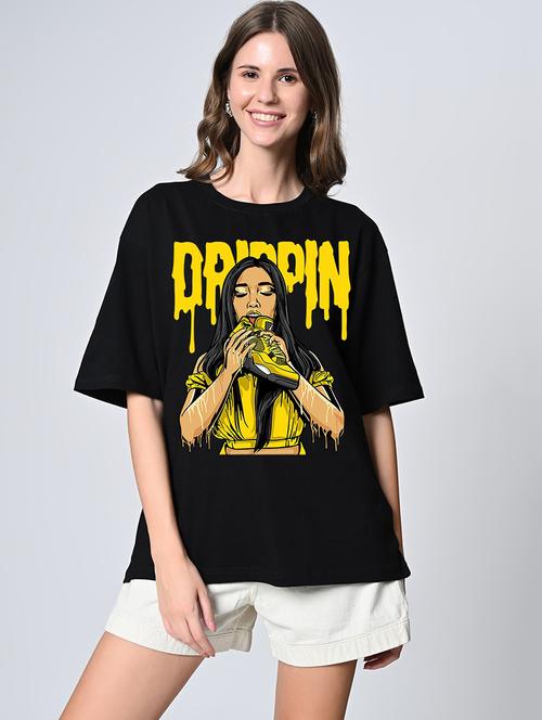 women printed short sleeve oversized t-shirt - 22161016 - Very Small Image - 1