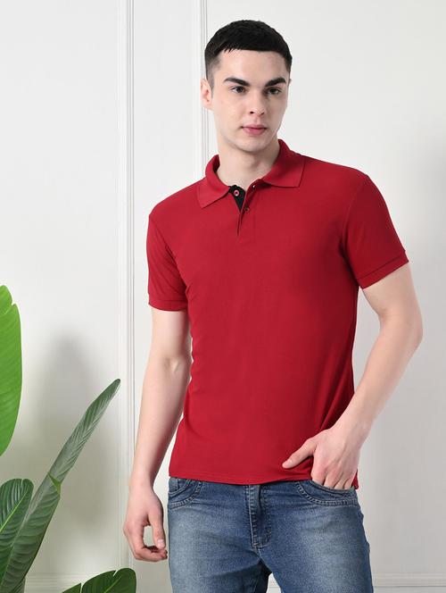 men solid short sleeve regular fit polo t-shirt - 22161120 - Very Small Image - 1