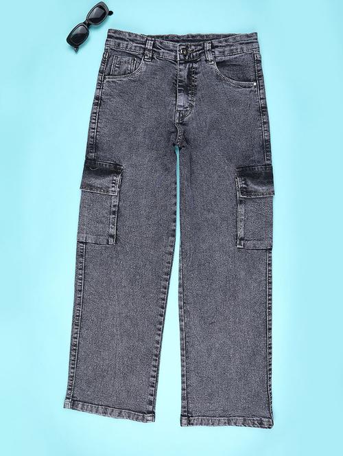 girls solid mid rise cargo - 22161671 - Very Small Image - 1