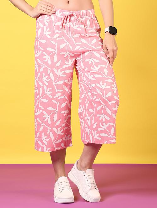 women printed mid rise relaxed fit capri - 22165292 - Very Small Image - 1