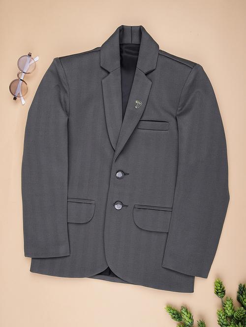 boys solid long sleeve lapel collar blazer - 22166195 - Very Small Image - 1