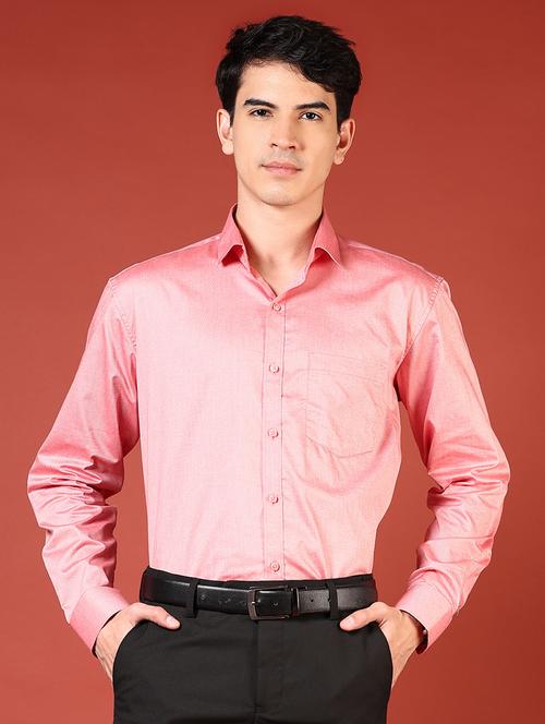Men Solid Long Sleeve Regualr Fit Formal Shirt - 22167233 - Very Small Image - 1
