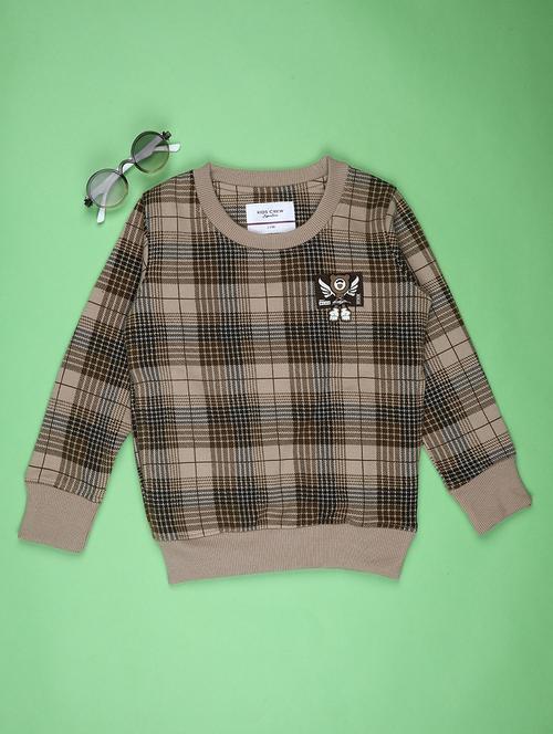 boys checkered long sleeve sweatshirt - 22170391 - Very Small Image - 1
