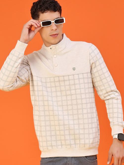men checkered long sleeve regular fit sweatshirt - 22170454 - Very Small Image - 1
