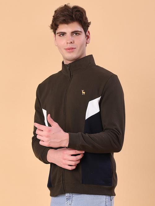 men color block long sleeve regular fit sweatshirt - 22170746 - Very Small Image - 1