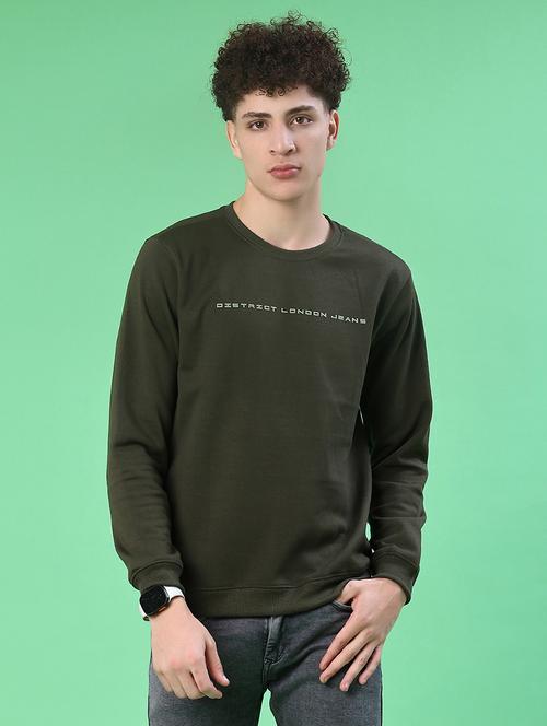 men chest print long sleeve regular fit sweatshirt - 22170988 - Very Small Image - 1