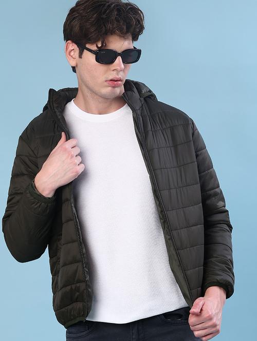 men solid long sleeve lightweight puffer jacket - 22171106 - Very Small Image - 1
