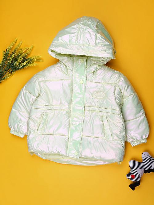 girls printed long sleeve hooded quilted jacket - 22171146 - Very Small Image - 1