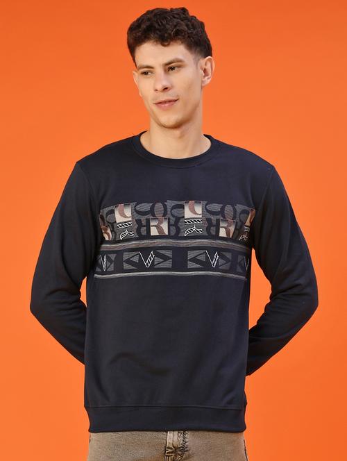 men chest print long sleeve regular fit sweatshirt - 22171193 - Very Small Image - 1
