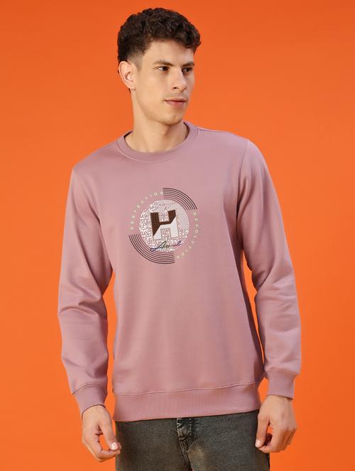 men chest print long sleeve regular fit sweatshirt - 22171195 - Very Small Image - 1