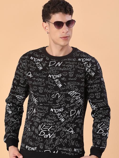 men typographic long sleeve regular fit sweatshirt - 22171283 - Very Small Image - 1