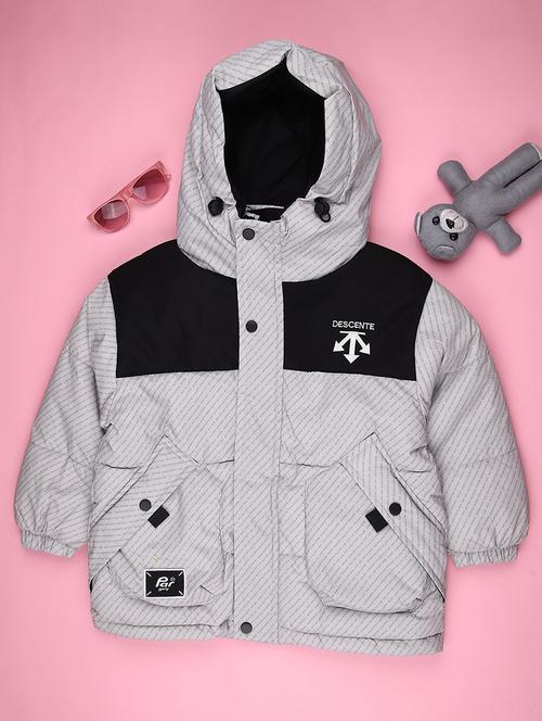 kids long sleeve hooded quilted jacket - 22171513 - Very Small Image - 1