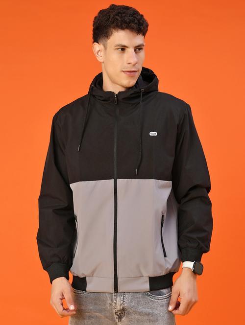 men color block long sleeve lightweight bomber jacket - 22171588 - Very Small Image - 1