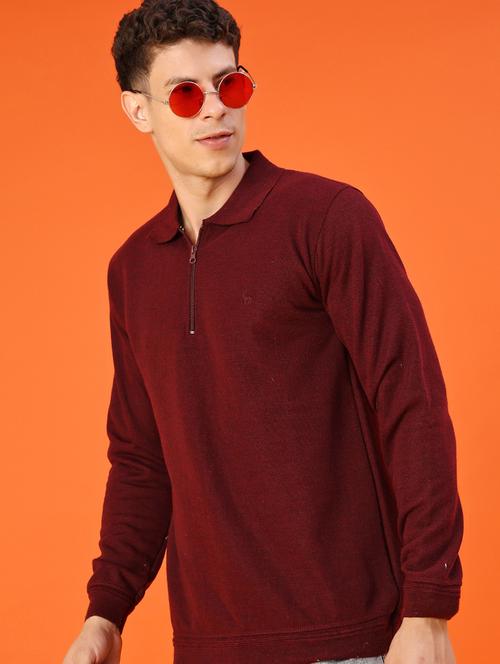 purple cotton blend pullover - 22171691 - Very Small Image - 1