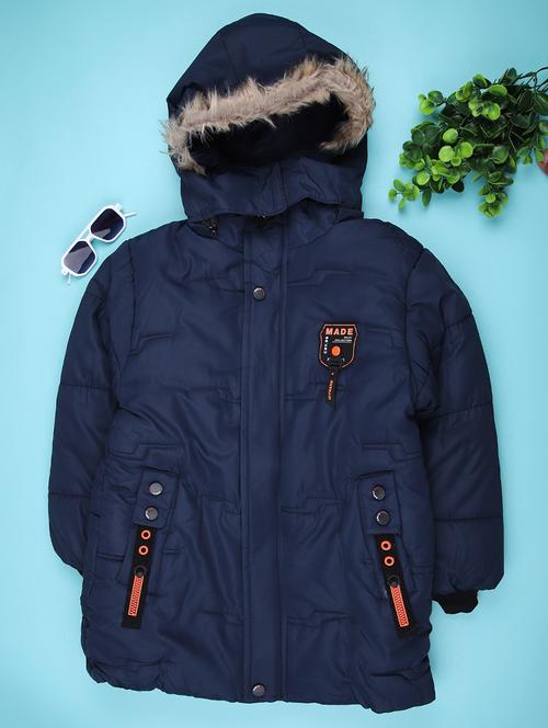 girls solid long sleeve hooded quilted jacket - 22171743 - Very Small Image - 1