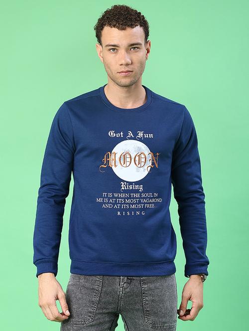 men front print long sleeve regular fit sweatshirt - 22171867 - Very Small Image - 1