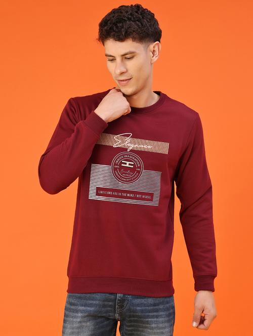 men front print long sleeve regular fit sweatshirt - 22171930 - Very Small Image - 1