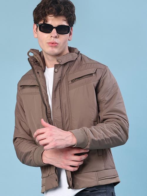 men solid long sleeve lightweight bomber jacket - 22171980 - Very Small Image - 1